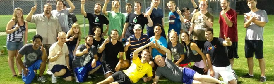 The Treehouse Team playing kickball in Orlando