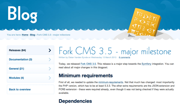 fork cms opensource website project screenshot 2013