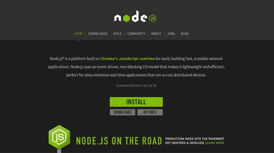 install node