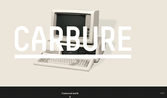 carbure logo background image layout fixed parallax website