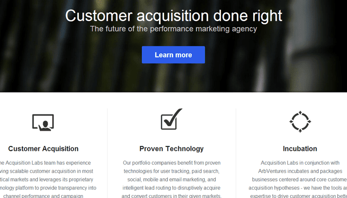 acquisition labs website icons featured details