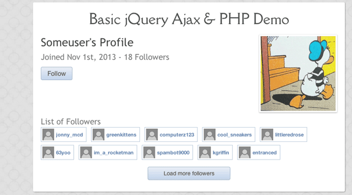 ajax php web development with jquery tutorial howto screenshot