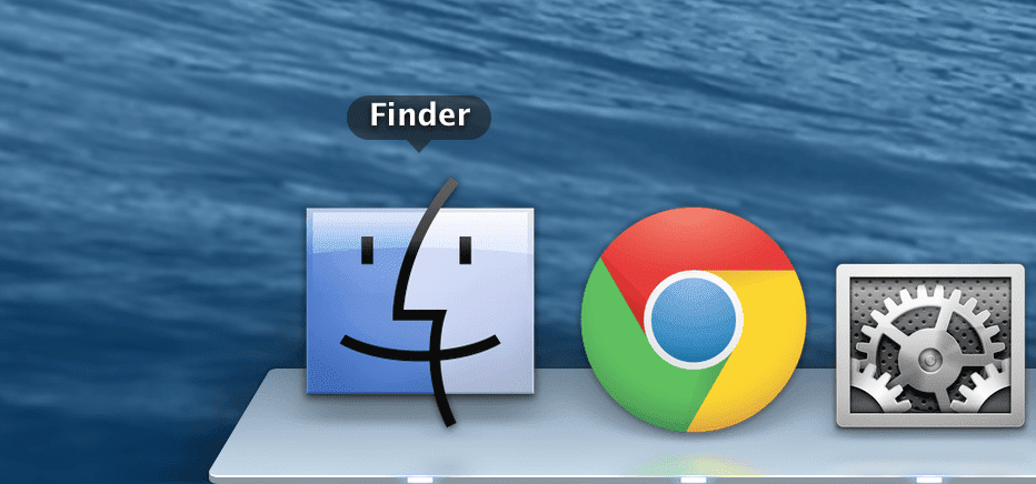 In Mac OS X, the Finder can be accessed by clicking the Finder icon on the Dock.