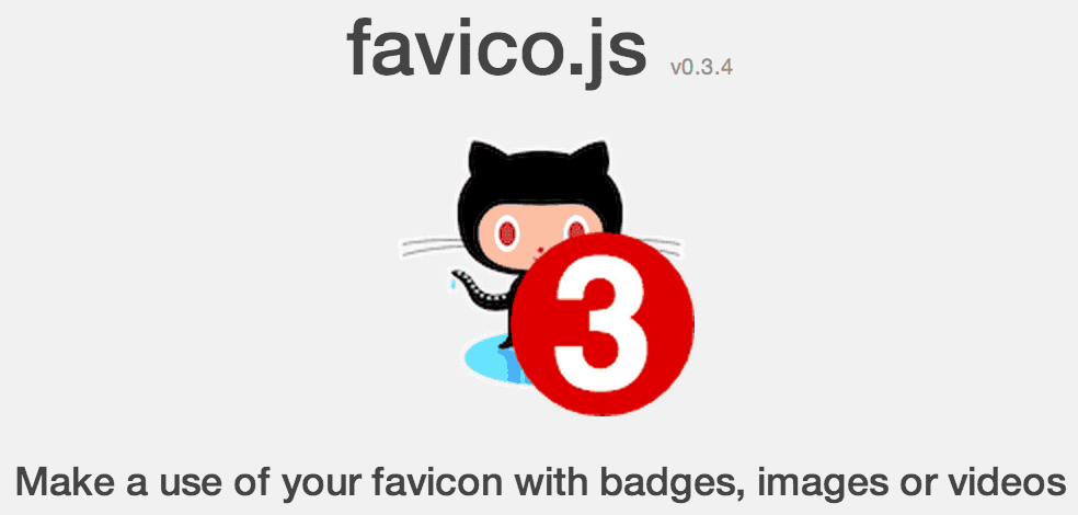 Favico.js allows you to create dynamic favicons that can display numbered badges on top of the normal imagery.