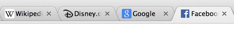 These favicons use a single letter that's strongly associated with their brand. In some cases, like Facebook, the letter is the logo mark itself.