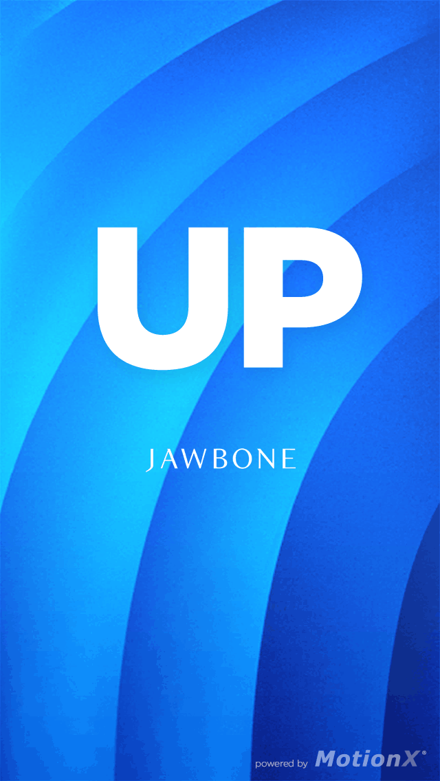 The startup image for the Jawbone UP app.