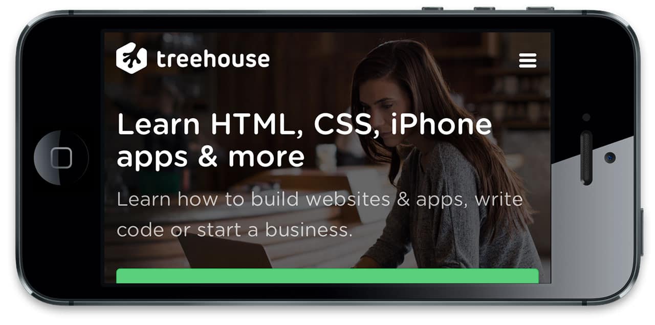 Screenshot of http://teamtreehouse.com on the iPhone simulator.