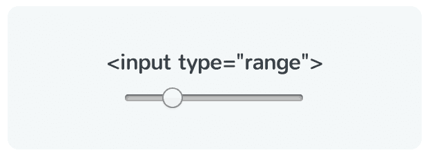 Screenshot of input element of type range, displaying a slider form control.