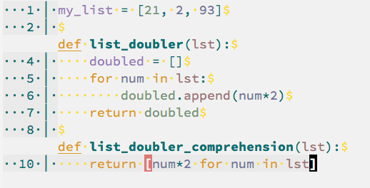 scheme programming language list comprehension