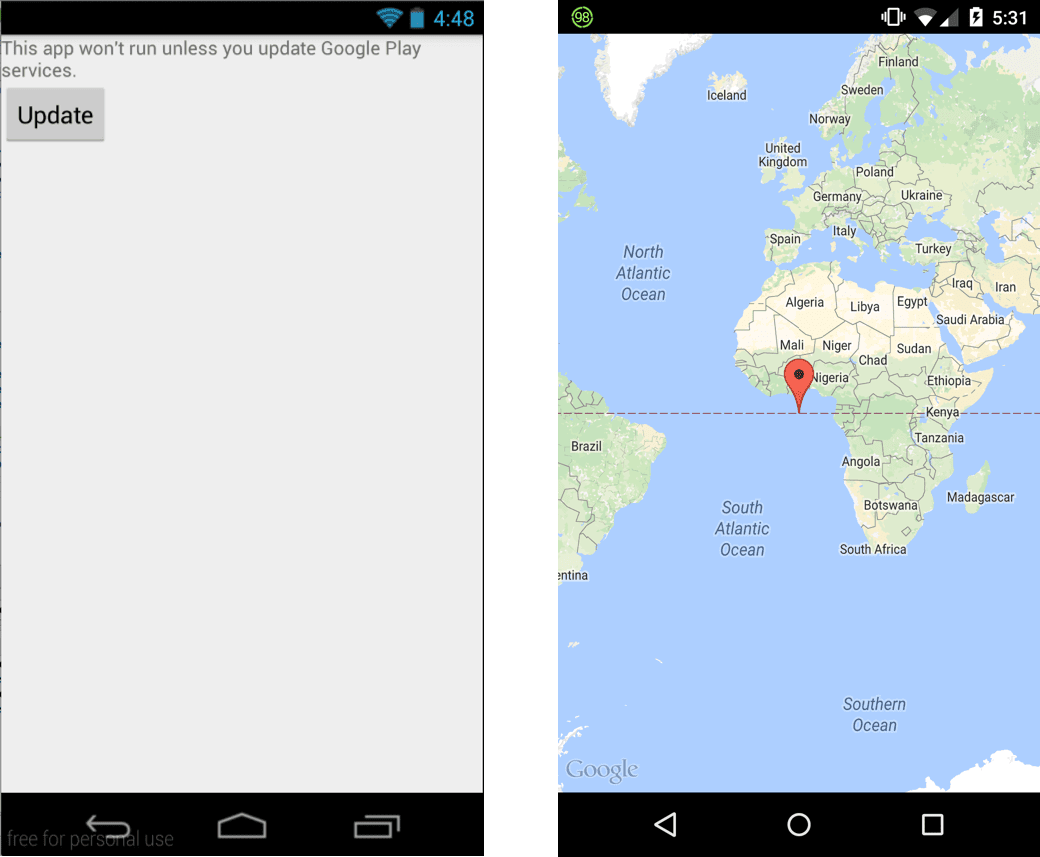 Devices without and with Google Play Services