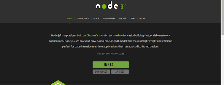 The Node.js Web site