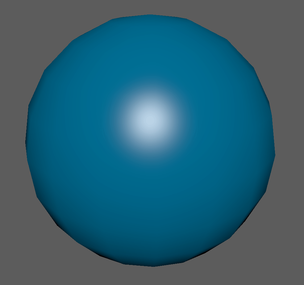 Screenshot of a phong shaded sphere.