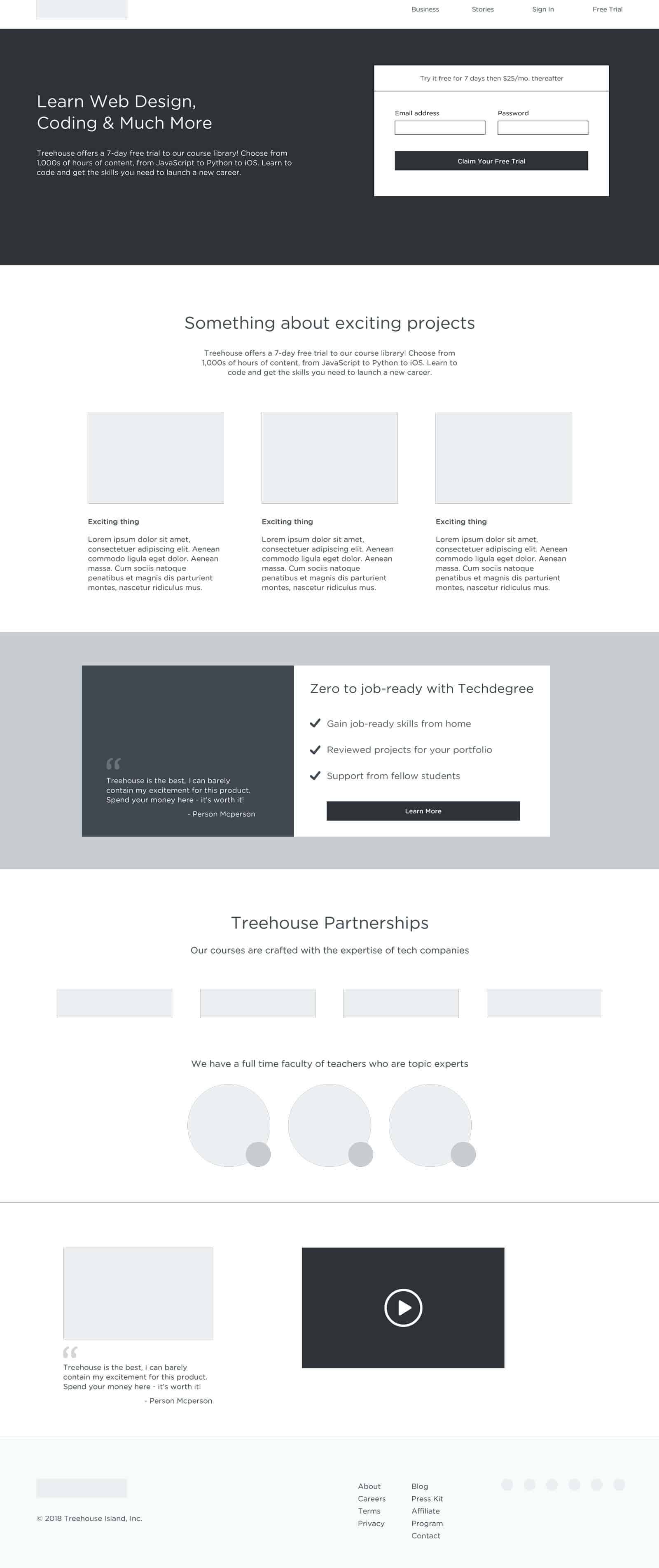 Low-fidelity Wireframe