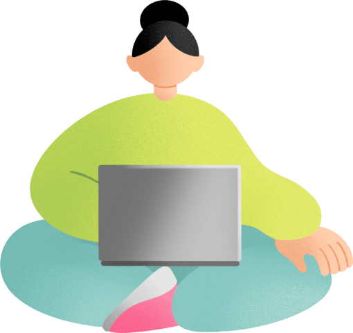 Woman on computer